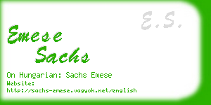 emese sachs business card